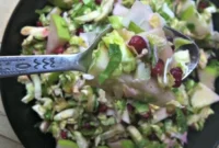 Crisp Shaved Brussels Sprout Salad with Apple and Pomegranate