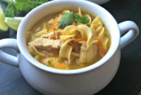 Hearty Sesame Ginger Chicken Noodle Soup