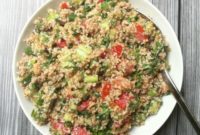 Vibrant Bulgur Salad with Creamy Mint Yogurt Dressing