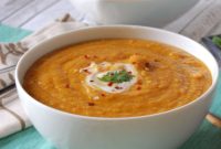 Velvety Moroccan Red Lentil Carrot Soup