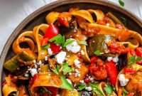Vibrant Ratatouille Pappardelle