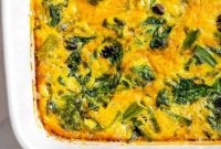 Zesty Salsa Verde Cheesy Black Bean Egg Bake