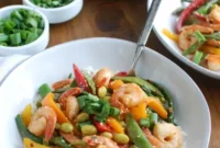 Vibrant Asian Shrimp Edamame Stir-Fry