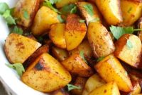 Spice-Roasted Potatoes with Creamy Yogurt Swirl