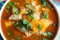 Spiced Moroccan Butternut Chicken Soup