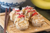 Sweet Banana Sushi Rolls