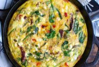Mediterranean Sun-Dried Tomato Goat Cheese Frittata