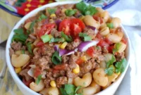 Effortless One-Skillet Beef Taco Pasta