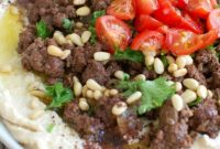 Spiced Beef and Toasted Pine Nut Hummus