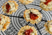 Golden Phyllo Pockets Spinach Artichoke Sundried Tomato