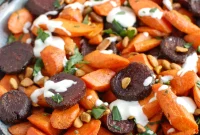 Golden Roasted Roots with Tahini