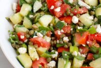 Vibrant Tomato Cucumber Caper Salad