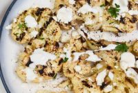 Smoky Grilled Cauliflower Steaks with Zesty Yogurt Tahini