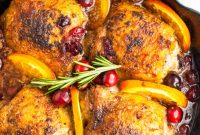 Effortless Cranberry Glazed Chicken Thighs