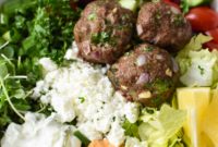 Oven-Baked Mediterranean Beef Meatballs
