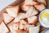 Golden Air-Fried Pita Crisps