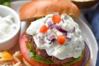 Greek Feta Burger with Refreshing Tzatziki