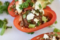 Mediterranean Ground Beef Stuffed Bell Peppers
