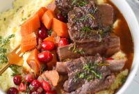 Festive Cranberry Braised Short Ribs
