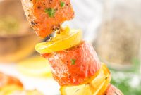 Zesty Lemon Salmon Skewers