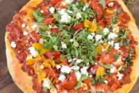 Rustic Cast Iron Mediterranean Pizza