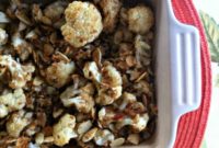 Golden Roasted Cauliflower with Almond Panko Crunch