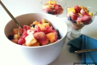 Sweet and Zesty Fruit Salad with Honey-Lemon Yogurt Dressing