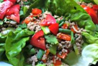 Spicy Thai Turkey Lettuce Cups