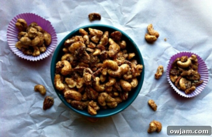 Sweet Heat Nut Medley 5 Sweet and Spicy Nut Mix in a small jar, perfect for gifting