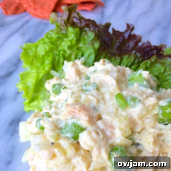 Guilt-Free Chicken Salad 3 Lightened Chicken Salad by The Lemon Bowl, a healthy and delicious meal prep idea.