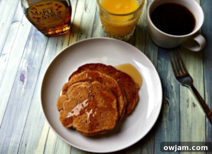 Sweet Potato Pancakes with syrup and butter