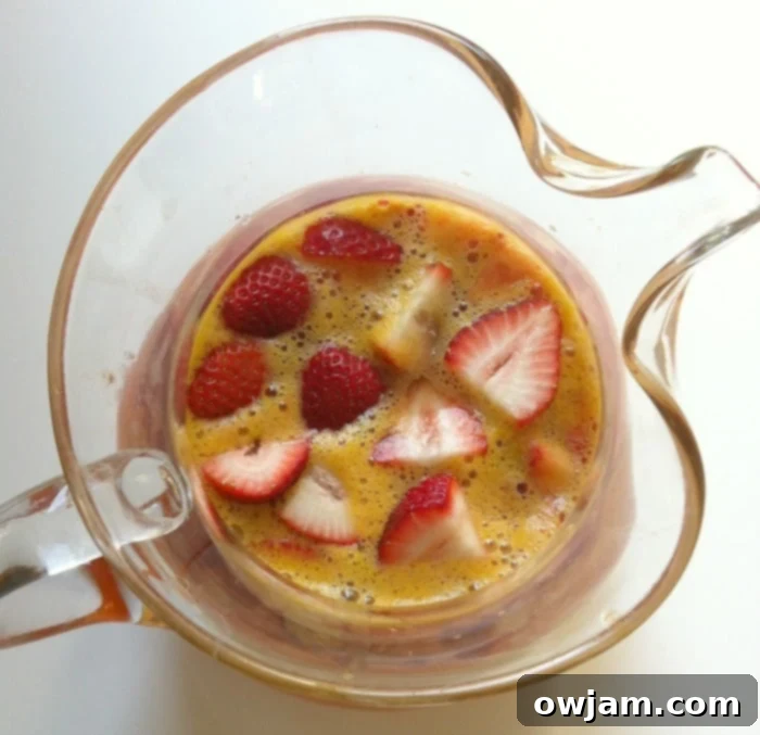 Close-up of Strawberry and Clementine Sangria with Fresh Fruit
