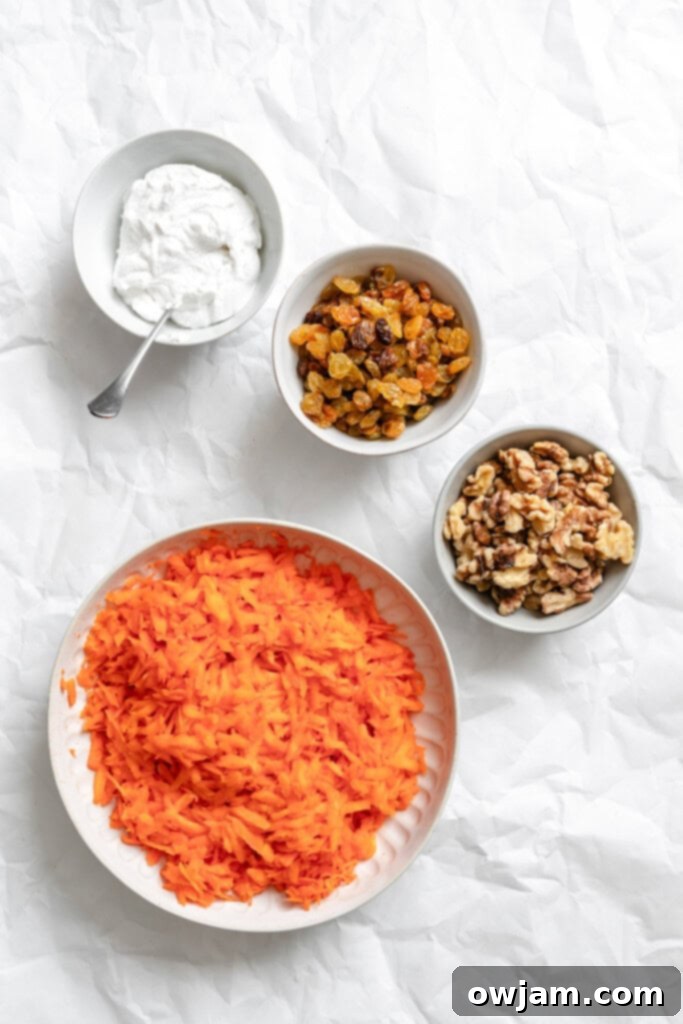 Golden Carrot Raisin Delight 4 Carrot Raisin Salad recipe ingredients