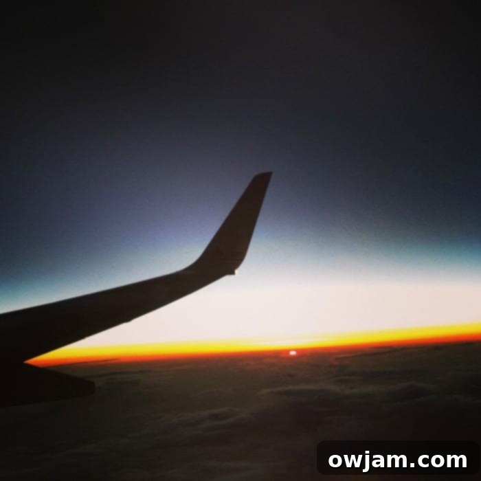 Vibrant Cucumber Tomato Salad with Zesty Dill Yogurt 3 Beautiful Miami sunset seen from an airplane, signaling the start of an exciting trip.