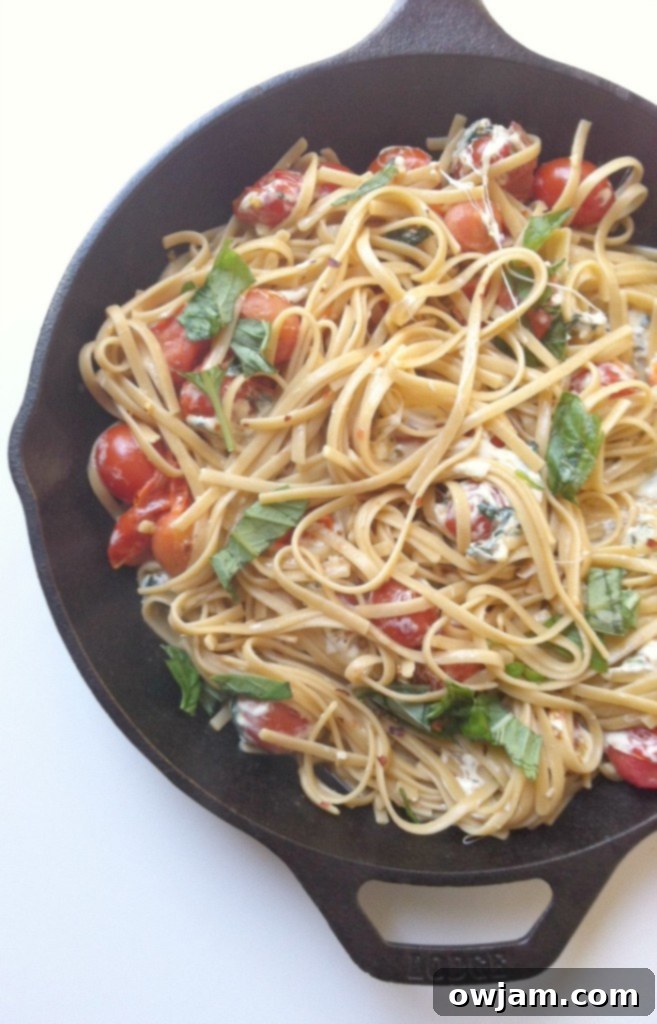 Fresh ingredients for Caprese Pasta Skillet, inspired by Italian markets
