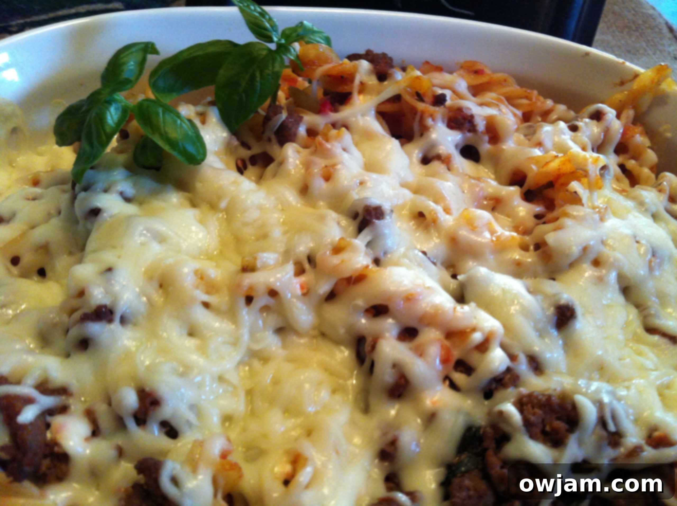 Delicious Easy Italian Pasta Bake from A Cedar Spoon, ready to eat and serve