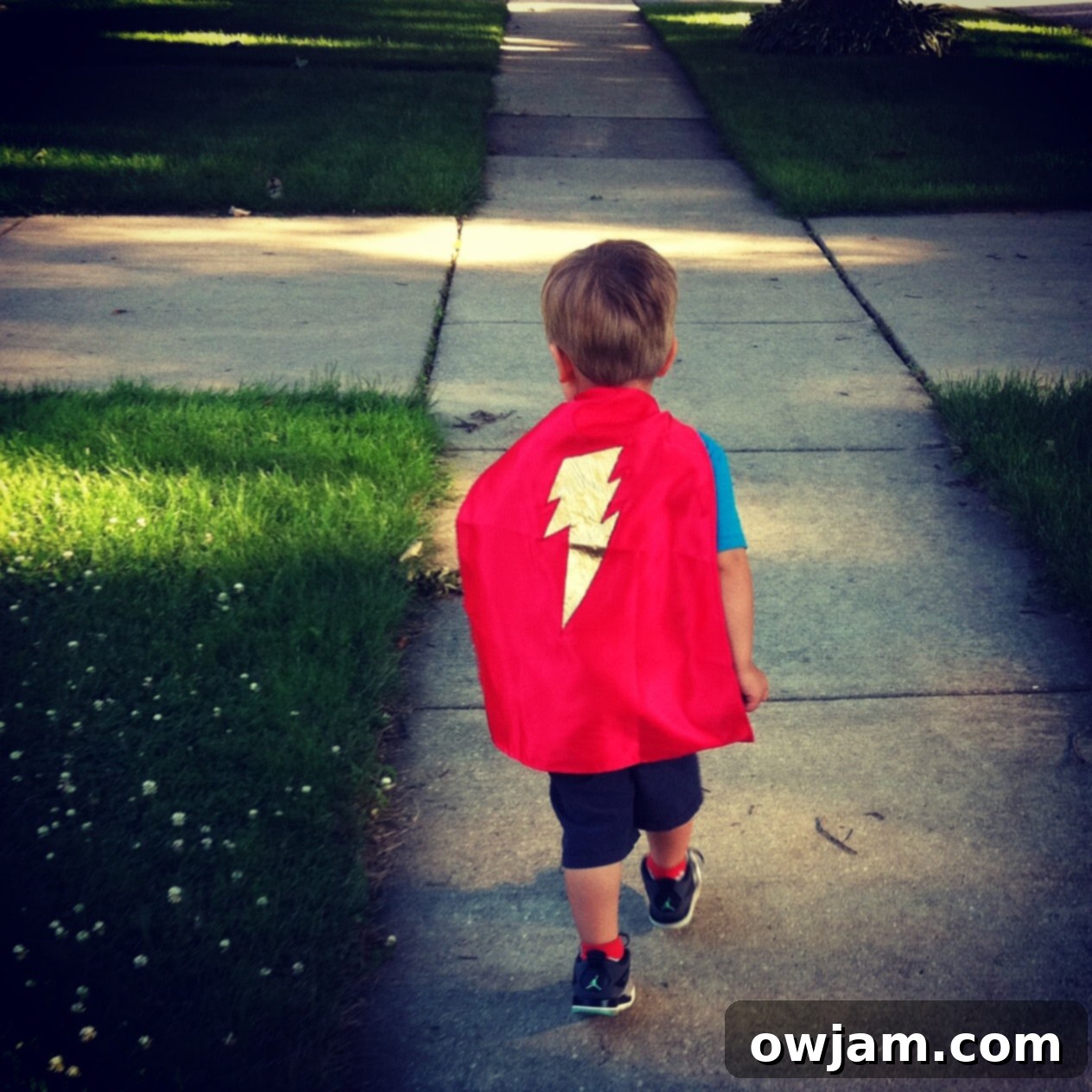 Will dressed as a superhero