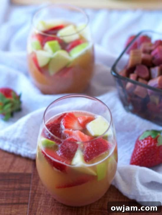 Strawberry Rhubarb Apple Sparkling Sangria