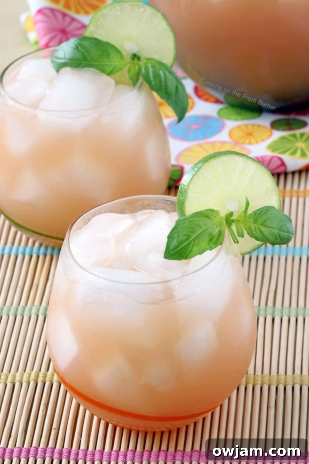 Grapefruit Lime Basil Cocktail