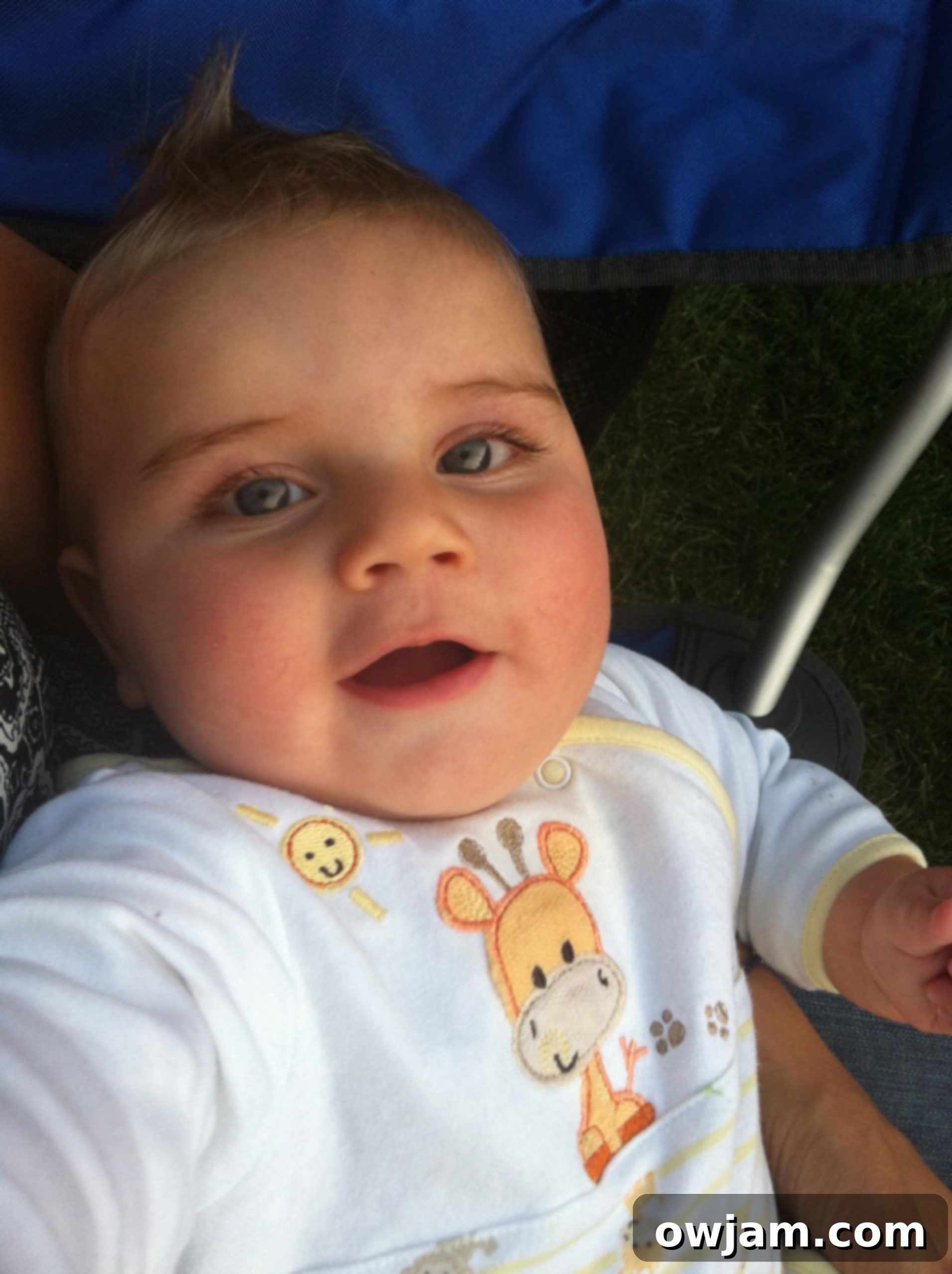 Andrew, 6 months old, smiling