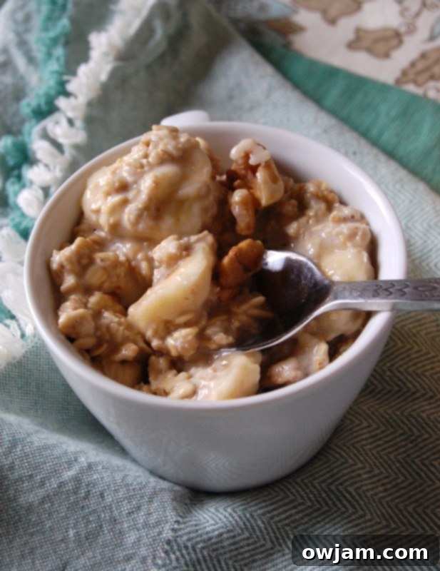 Fresh ingredients for a healthy start Ingredients for Banana Overnight Oatmeal laid out