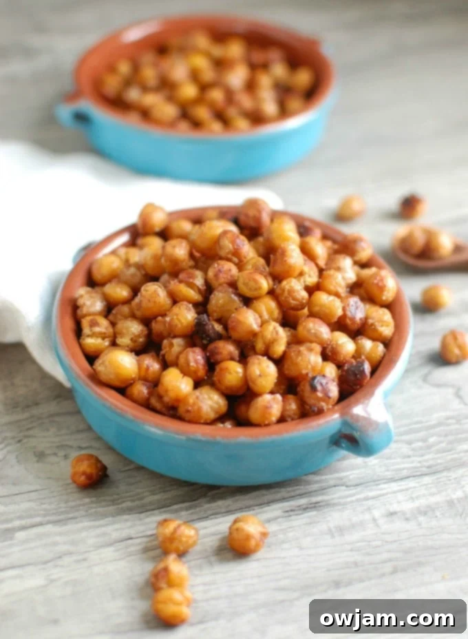 Crunchy Roasted Chickpeas - kid friendly