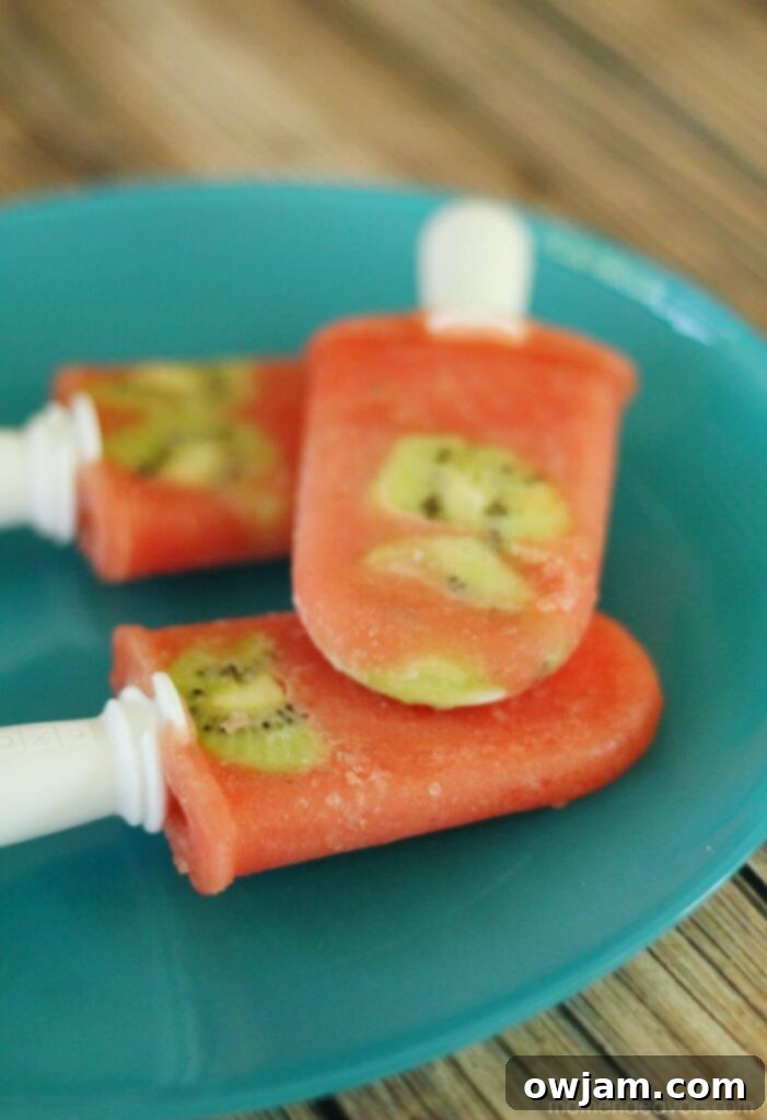 Watermelon Kiwi Popsicles