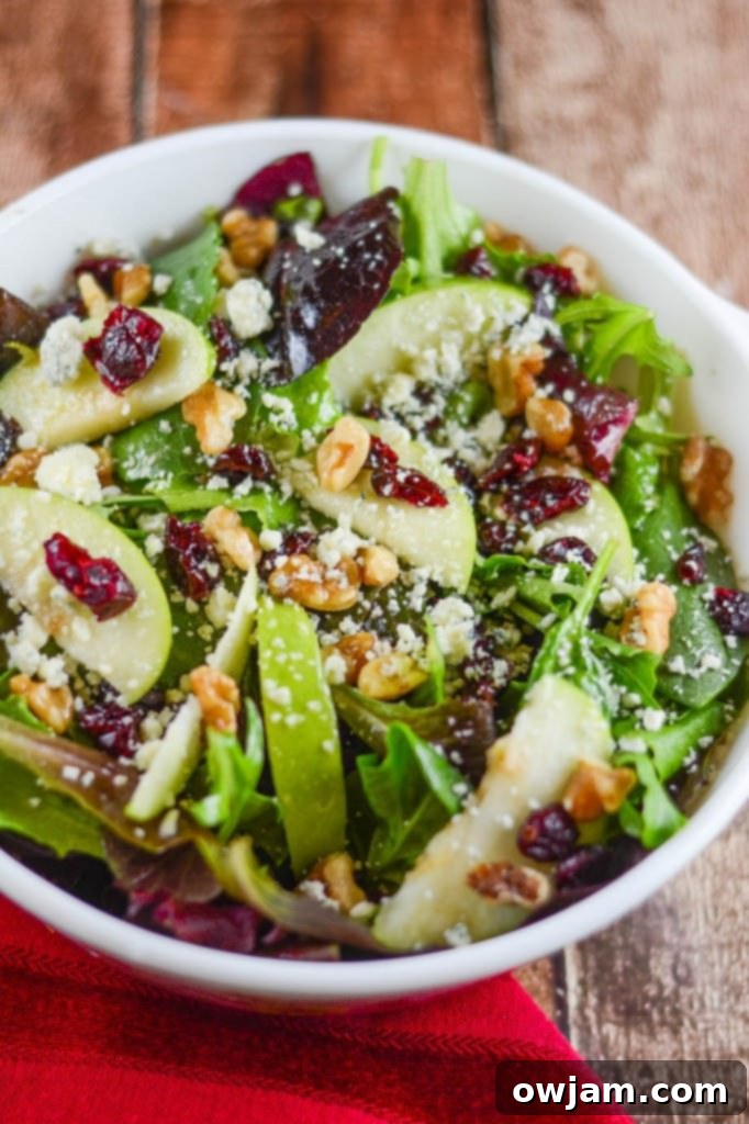 Apple Walnut Cranberry Salad