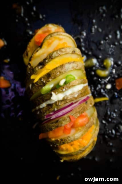 Rainbow Hasselback Potatoes
