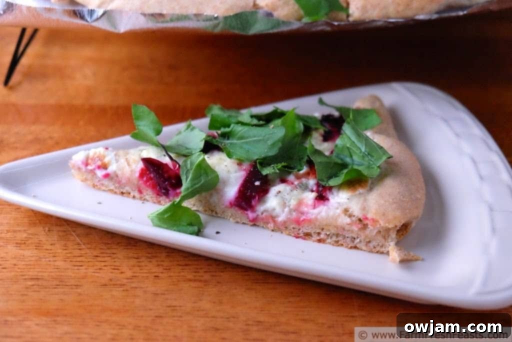 Roasted Beet & Arugula Pizza