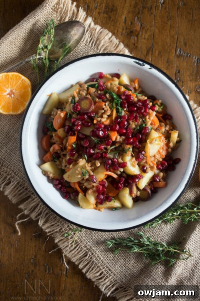 Farro Carrot Pomegranate Salad