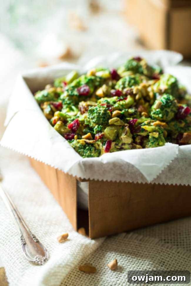 Broccoli Salad with Cashew Curry Dressing