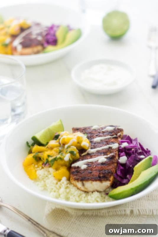 Cauliflower Rice Fish Taco Bowls