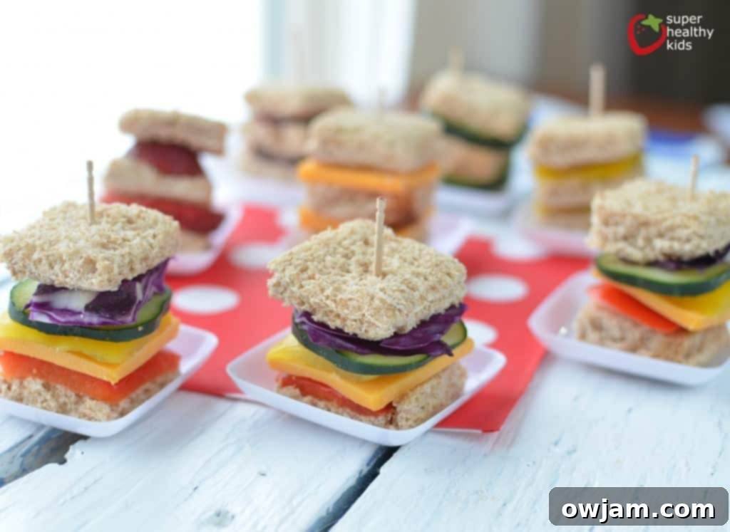 Mini Rainbow Sandwiches